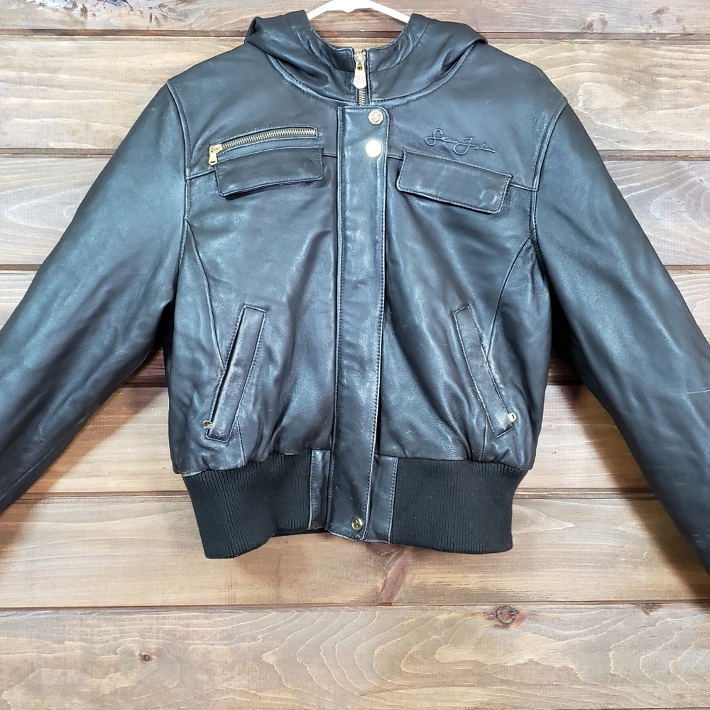 Sean John Leather Kids Size Large Winter Coat